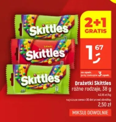 Drażetki Skittles Crazy Sours promocja w Dealz