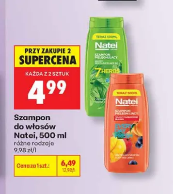 Szampon do włosów Natei Every Day Fresh promocja w Biedronka