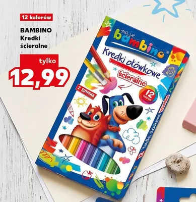 Kredki ołówkowe ścieralne Bambino promocja w BACK TO SCHOOL