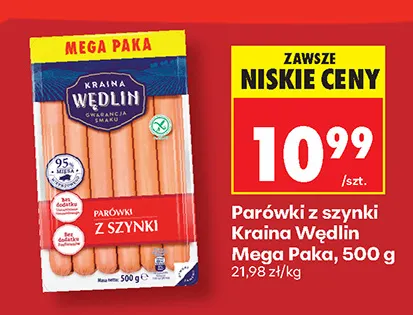 Parówki z szynki Kraina Wędlin Mega Paka promocja w Biedronka