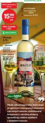 Wino białe wytrawne Miratejo promocja w Żabka
