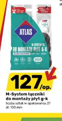Łączniki do montażu płyt g-k Atlas M-System 3 g promocja w Bricomarche