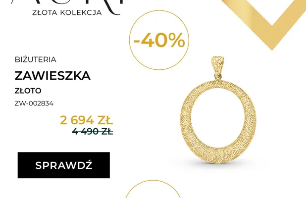 Zawieszka złota Briju Auri promocja w Briju