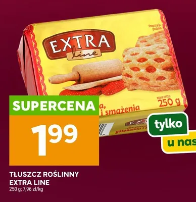 Tłuszcz roślinny Extra Line promocja w Stokrotka