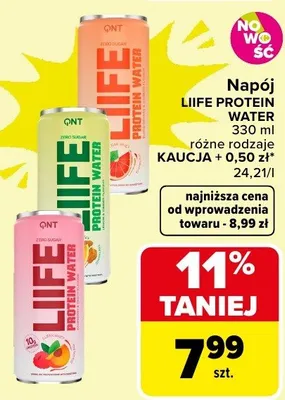 Napój Liife Protein Water różne rodzaje promocja w Carrefour