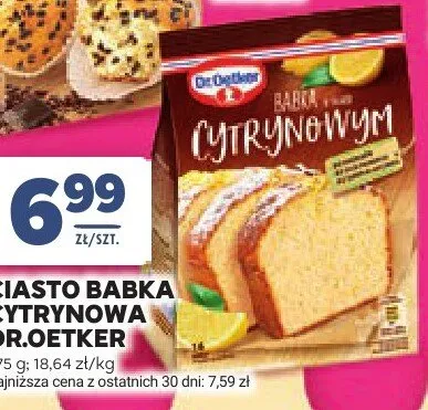 Ciasto Babka cytrynowa Dr.Oetker promocja w Stokrotka