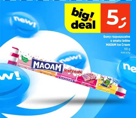 Gumy rozpuszczalne o smaku lodów MAOAM Ice Cream promocja w Dealz