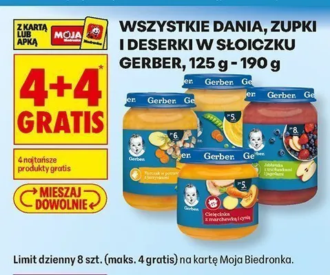 Deserek Gerber Jabłuszka z truskawkami i jagodami promocja w Biedronka