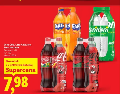 Napój gazowany Sprite 2-pak 1 l promocja w Lidl