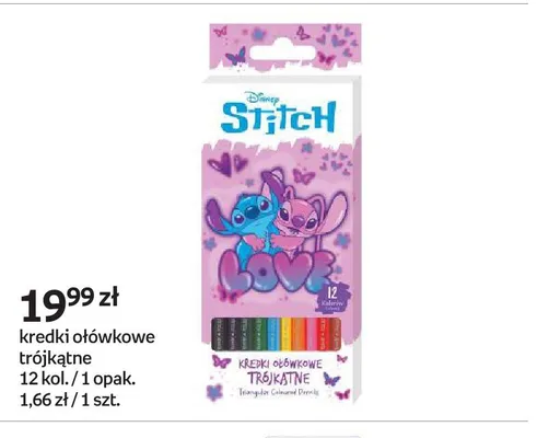 Kredki ołówkowe trójkątne Disney Stitch promocja w Empik