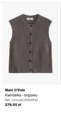 Kamizelka Marc O'Polo brązowa promocja w Lounge by Zalando