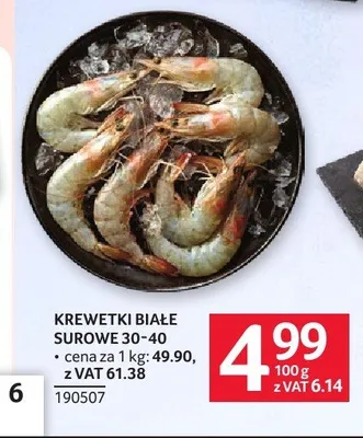 Krewetki białe surowe 30-40 promocja w Selgros