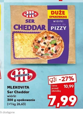 Ser Cheddar wiórki Mlekovita promocja w Kaufland
