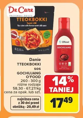 Sos Gochujang O'Food promocja w Carrefour