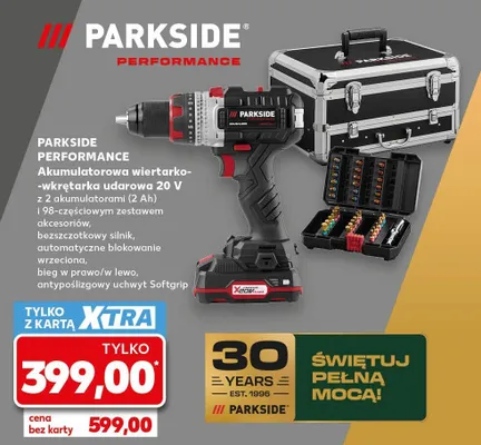 Akumulatorowa wiertarko-wkrętarka udarowa Parkside Performance promocja w Kaufland