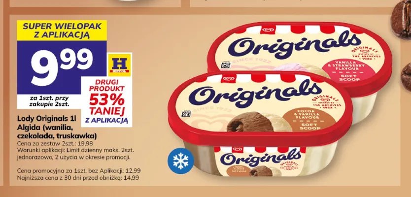 Lody czekolada Algida Originals promocja w Hitpol