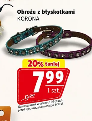 Obroże z błyskotkami Korona promocja w Prim Market