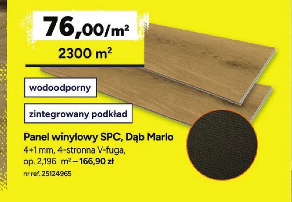 Panel winylowy Spc Dąb Marlo 4+1 mm promocja w Bricoman