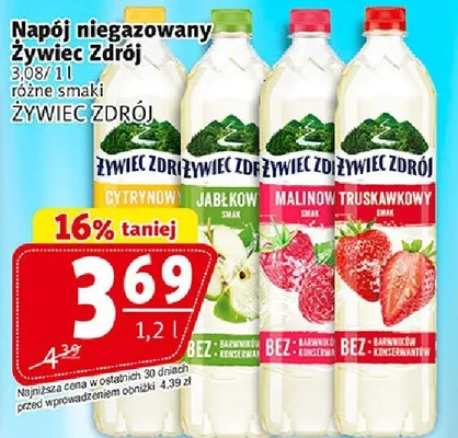 Napój niegazowany Żywiec Zdrój Naturals różne smaki promocja w Prim Market