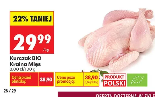 Kurczak BIO promocja w Biedronka