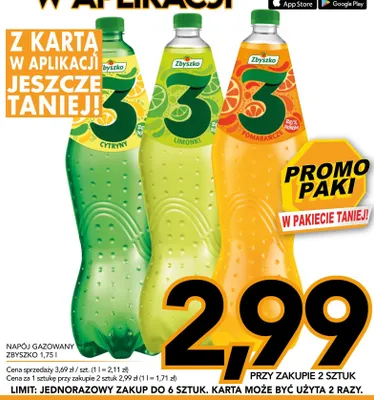 Napój gazowany Zbyszko 3 Limonki promocja w Kupiec