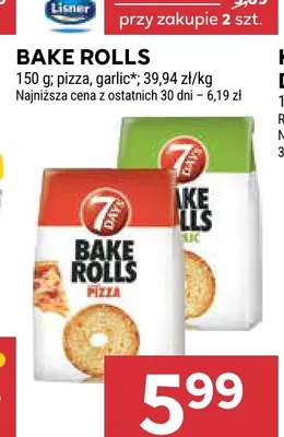 Bake Rolls pizza 7Days promocja w Stokrotka
