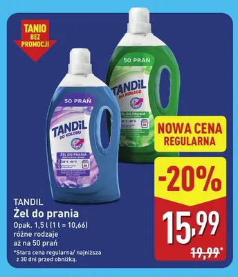 Żel do prania do białego Tandil promocja w Aldi