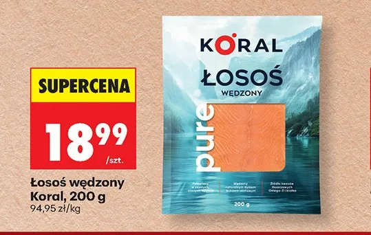 Łosoś wędzony Koral promocja w Biedronka
