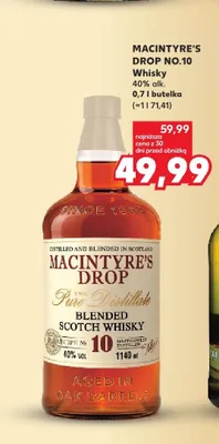 Whisky Macintyre's Drop No.10 promocja w Kaufland
