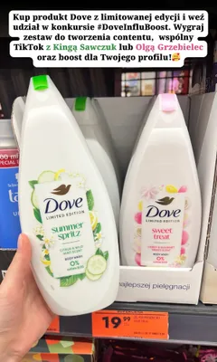 Żel pod prysznic Dove Limited Edition summer spritz promocja w Biedronka
