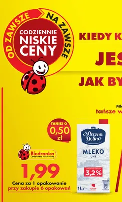 Mleko UHT 3,2% promocja w Biedronka