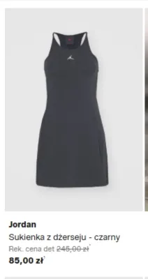 Sukienka z dżerseju Jordan czarny promocja w Lounge by Zalando