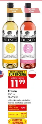 Wino Fresco półsłodkie czerwone promocja w Biedronka