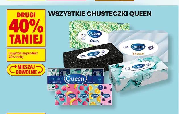 Chusteczki higieniczne Balsam Queen 4-pak promocja w Biedronka