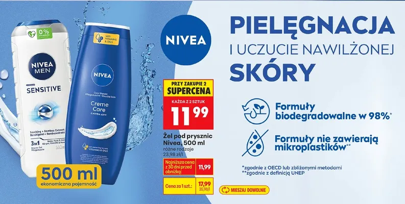 Żel pod prysznic różne rodzaje promocja w Biedronka