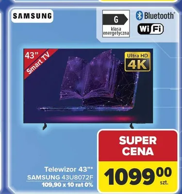 Telewizor 43" SAMSUNG 43U8072F promocja w Carrefour