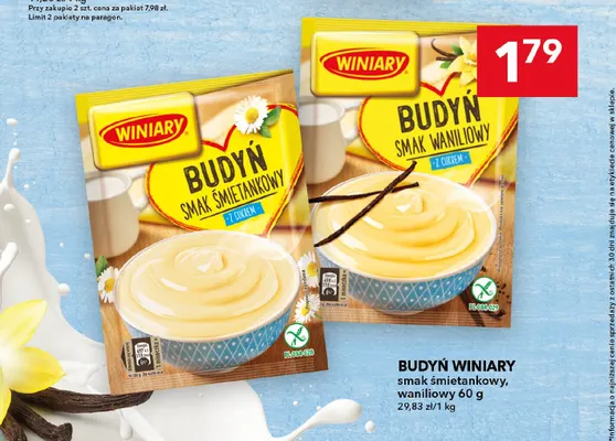 Budyń Winiary smak śmietankowy promocja w LEWIATAN