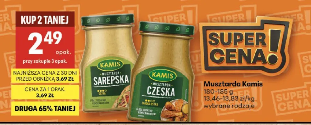 Musztarda Kamis Czeska promocja w Delikatesy Centrum