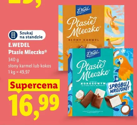 Ptasie Mleczko słony karmel E.Wedel promocja w Lidl