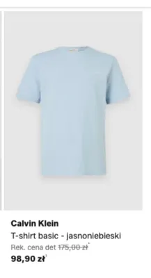 T-shirt basic Calvin Klein jasnoniebieski promocja w Lounge by Zalando