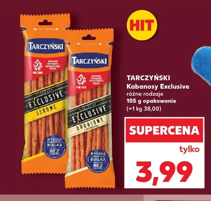 Kabanosy Exclusive drobiowe Tarczyński promocja w Kaufland