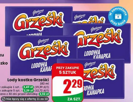 Lody kostka Grześki promocja w Dino