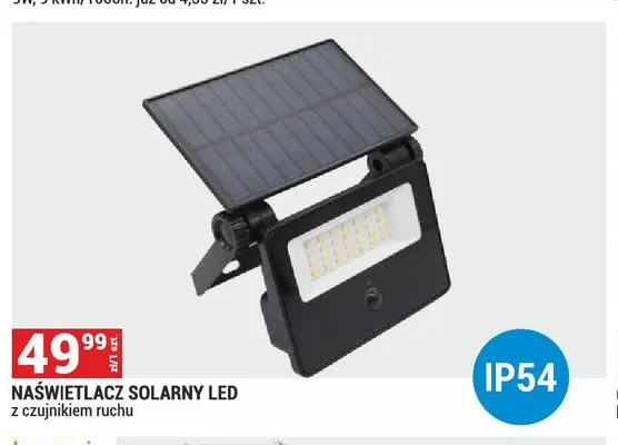 Naświetlacz solarny LED z czujnikiem ruchu promocja w Merkury Market