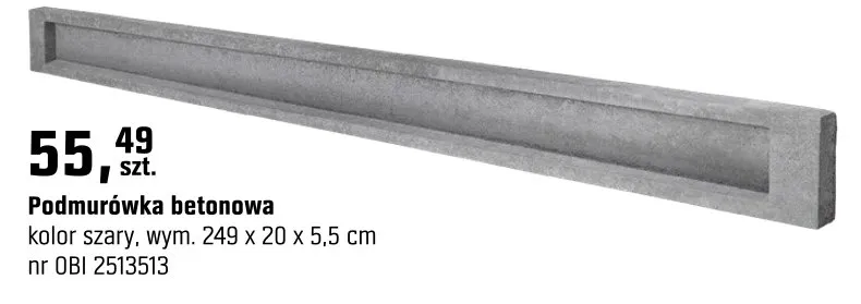 Podmurówka betonowa promocja w OBI