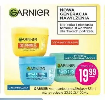 Krem-sorbet nawilżający Garnier Salicylic promocja w Drogerie Jasmin