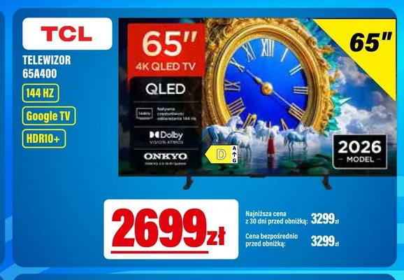 Telewizor 65A400 Tcl promocja w RTV EURO AGD