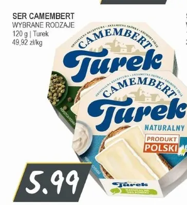 Ser camembert z zielonym pieprzem Turek promocja w Słoneczko