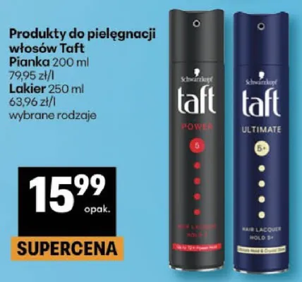 Lakier do włosów Taft Ultimate promocja w Delikatesy Centrum