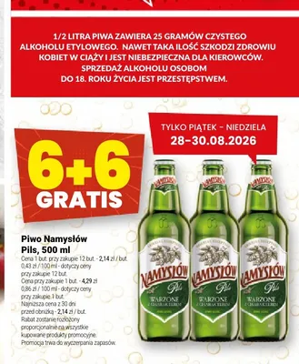 Piwo Namysłów Pils promocja w Twój Market