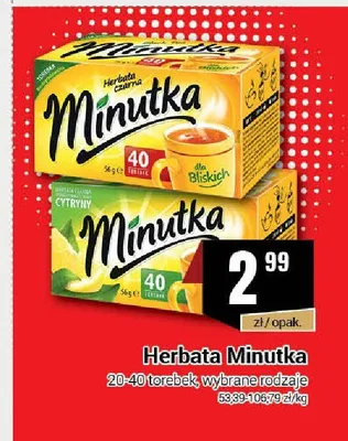 Herbata czarna Minutka promocja w Premium Nasz Sklep